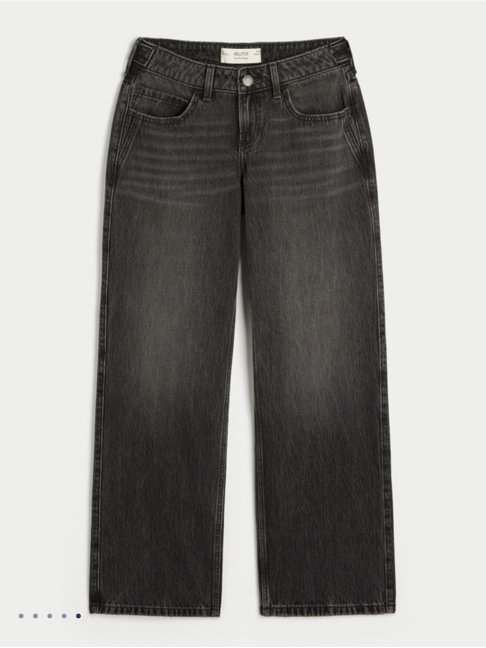 Hollister Wide-Leg Flared Jeans in Washed Black